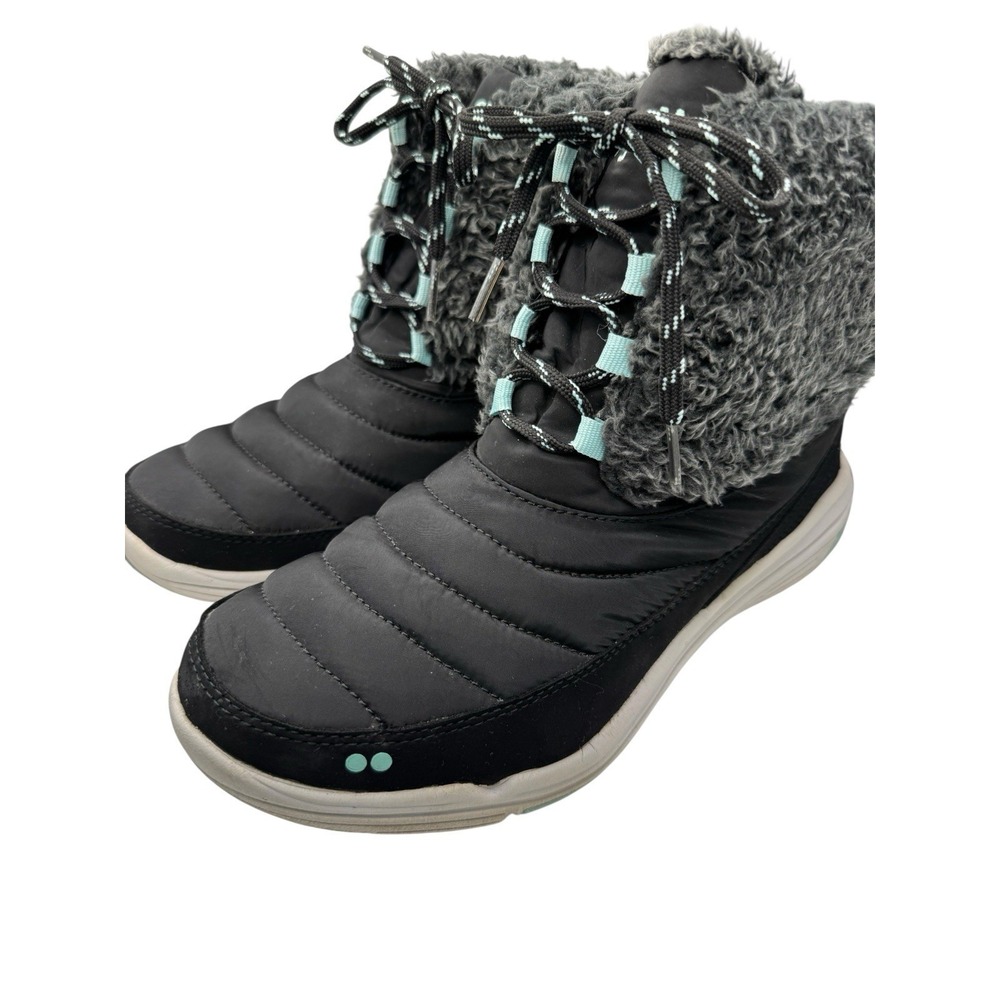 Ryka Women's Winter Boots Size 8 Black Insulated Lace Up Outdoor Comfort‎ Boots - Picture 2 of 16